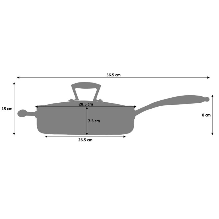 Elite TriPly Saute Pan & Lid Uncoated ProCook