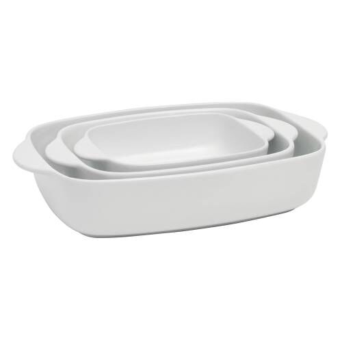 Stoneware Oven Dishes Set 3 Piece White | ProCook