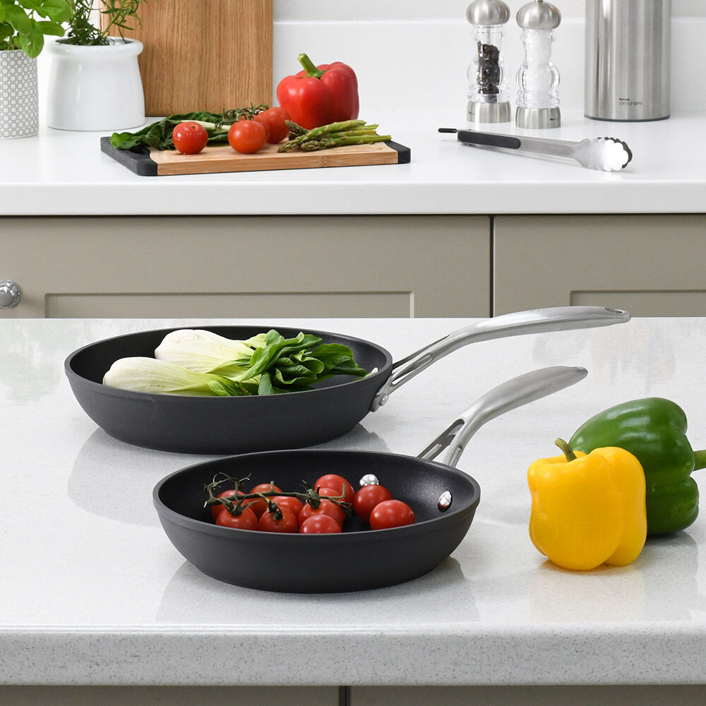 Professional Anodised Frying Pan Set 20 and 24cm