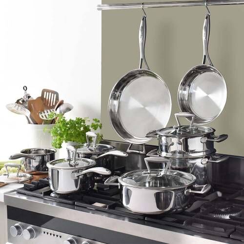Elite Tri-ply Cookware Set - Uncoated 8 Piece - S2136