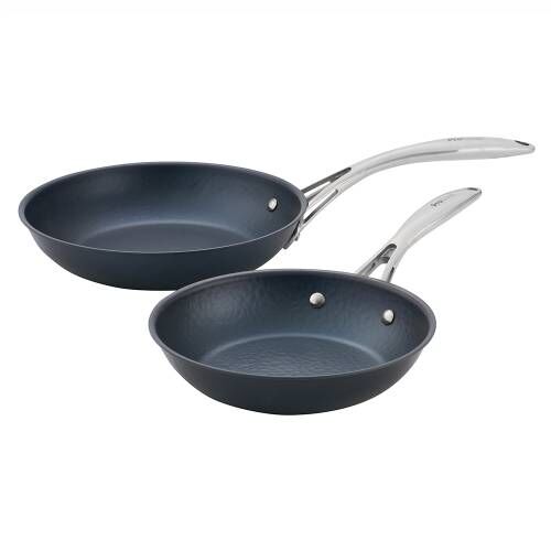 Professional Blue Steel Frying Pan Set