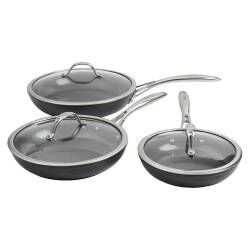 Professional Ceramic Frying Pan with Lid Set - 3 Piece