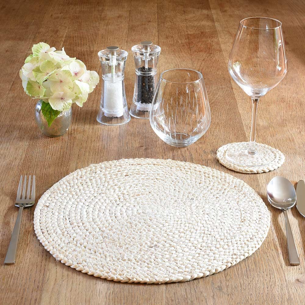ProCook Placemats and Coasters - Sets of 4 Jute Natural Light