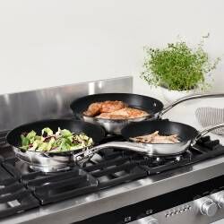 Secondary image for image of Professional Stainless Steel Frying Pan Set 3 Piece