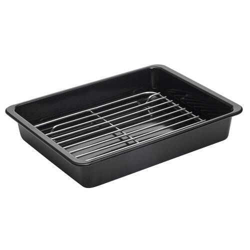 Enamel Roasting Tin with Flat Small Rack