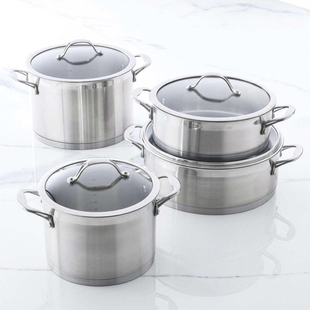 Professional Stainless Steel Saucepan Set 3 Piece | Professional ...