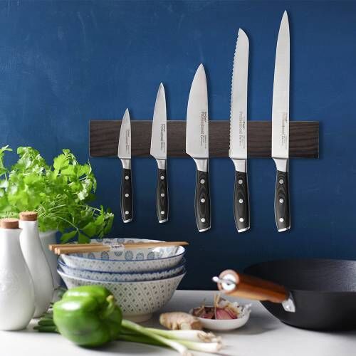 Professional X50 Knife Set 5 Piece and Magnetic Ash Knife Rack