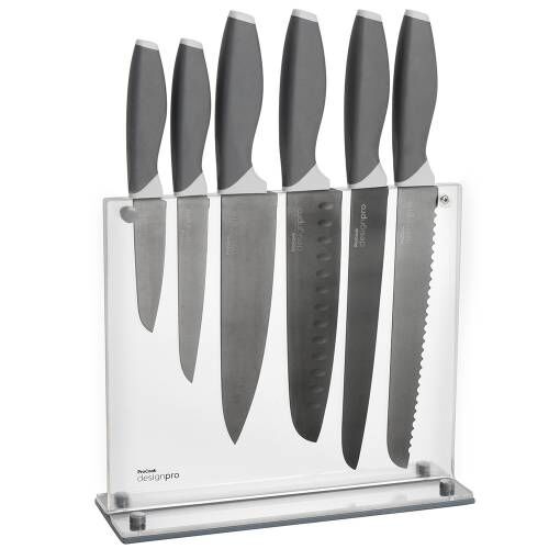 Designpro Titanium Knife Set with Acrylic Block