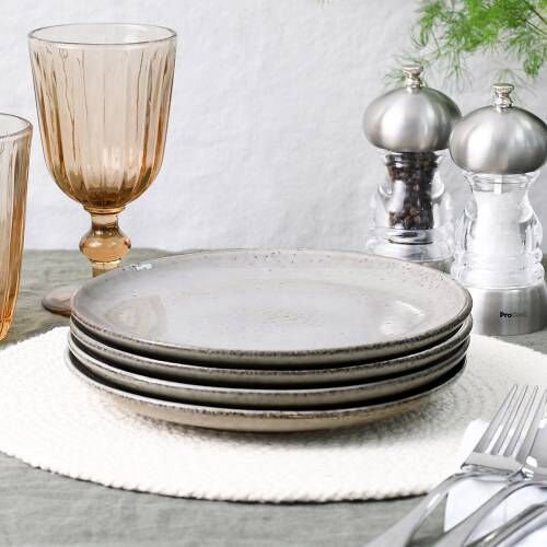 Oslo Coupe Stoneware Side Plate Set of 4 - 20cm