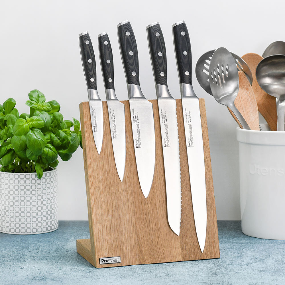 Professional X50 Knife Set 5 Piece and Magnetic Block