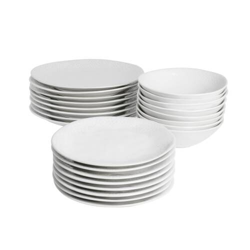 Malmo White Teardrop Dinner Set