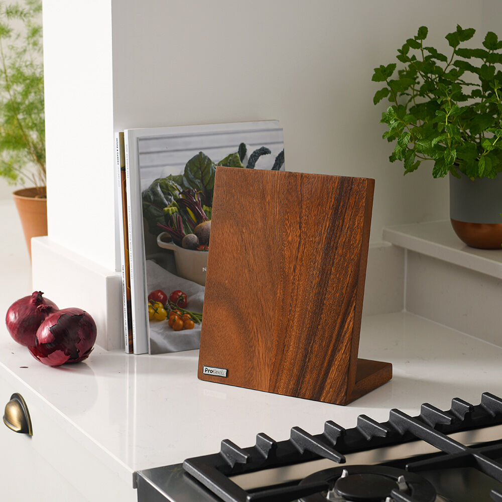 Walnut Knife Block 5 Piece Knife Storage from ProCook