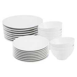 Antibes Porcelain Dinner Set with Cereal Bowls - Two x 12 Piece - 8 Settings