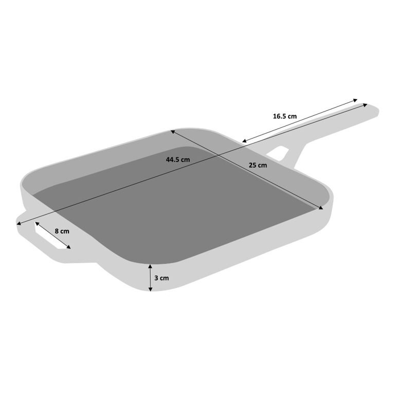 ProCook Cast Iron Square Flat Griddle