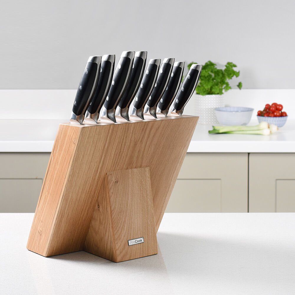 ProCook Elite Forged X70 Knife Set 8 Piece and Wooden Block
