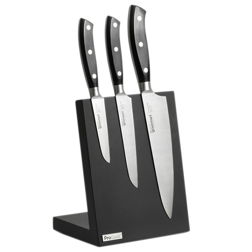 Gourmet Classic Knife Set 3 Piece and Block Knife Block Sets