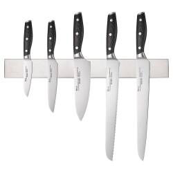 Professional X50 Micarta Knife Set - 5 Piece and Magnetic Stainless Steel Knife Rack