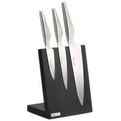 Main image for image of Gourmet Kiru Knife Set 3 Piece and Black Magnetic Block