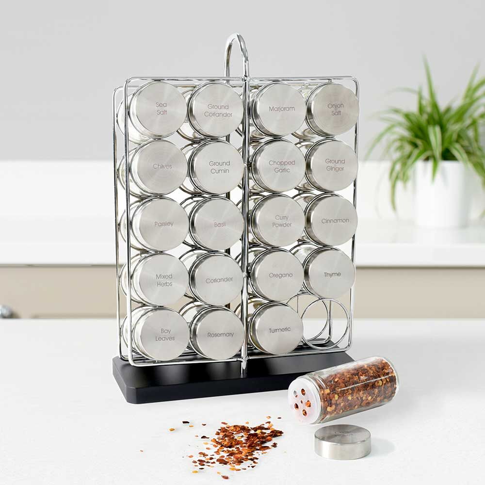 ProCook Contemporary Spice Rack 20 Jars With Spices