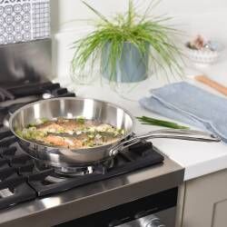 Main image for image of Professional Stainless Steel Frying Pan Uncoated 24cm