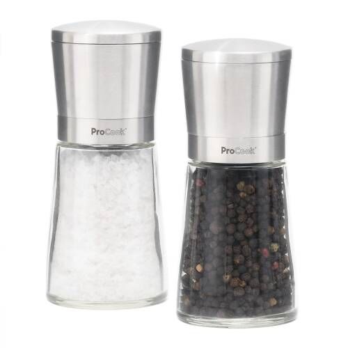 Stainless Steel Salt and Pepper Mill Set