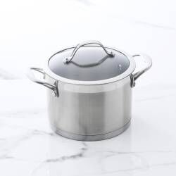 Professional Stainless Steel Stockpot & Lid - 18cm / 3.2L