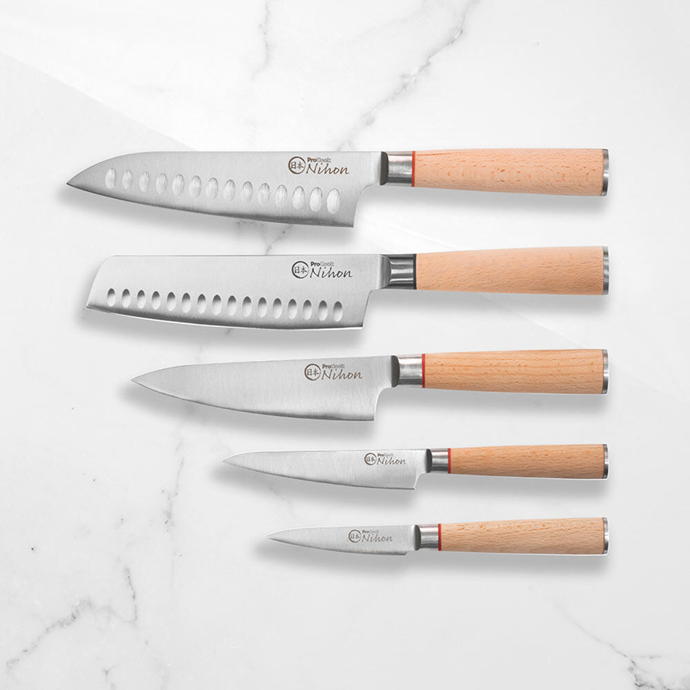 Nihon X30 Knife Set 5 Piece and Glass Block Nihon X30 from ProCook