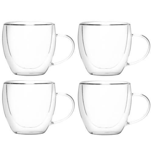 ProCook Double Walled Glass Coffee Cup Set of 4