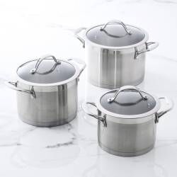 Professional Stainless Steel Stockpot Set - 3 Piece