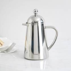 Secondary image for image of Double Walled Stainless Steel Cafetiere Conical 3 Cup / 350ml