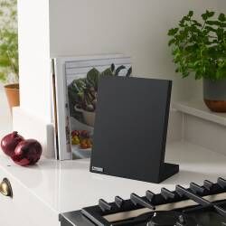 Secondary image for image of Black Magnetic Knife Block 5 Piece