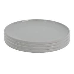 Stockholm Grey Stoneware Dinner Plate - Set of 4 - 27cm