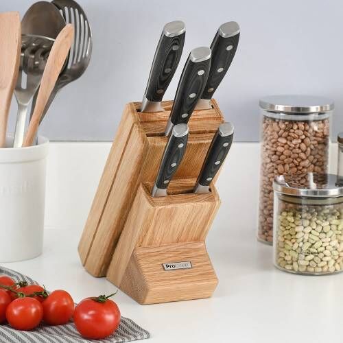 Professional X50 Knife Set 5 Piece and Wooden Block
