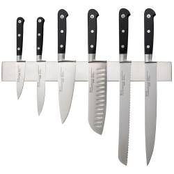 Professional X50 Chef Knife Set - 6 Piece and Magnetic Stainless Steel Knife Rack
