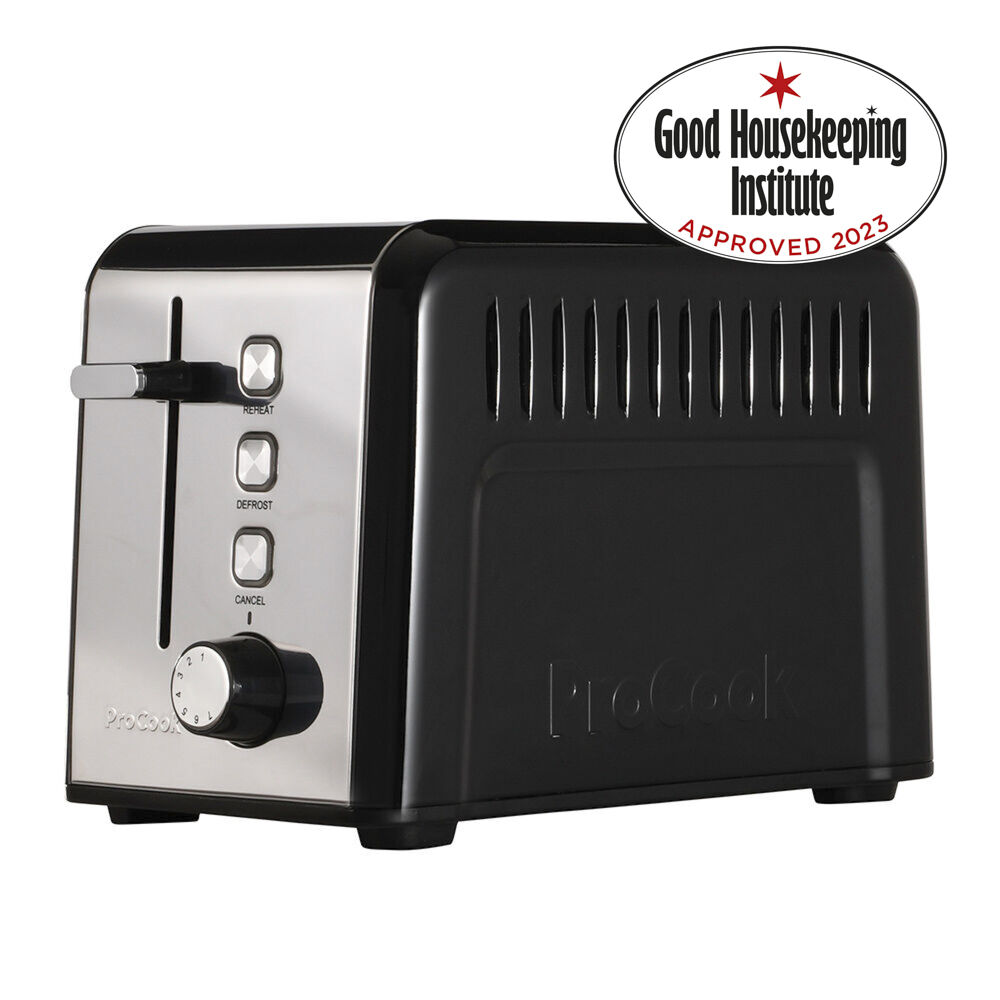 Black Toaster 2 Slice ProCook