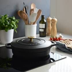 Secondary image for image of Cast Iron Casserole Dish 28cm / 3.9L Shallow Matte Black
