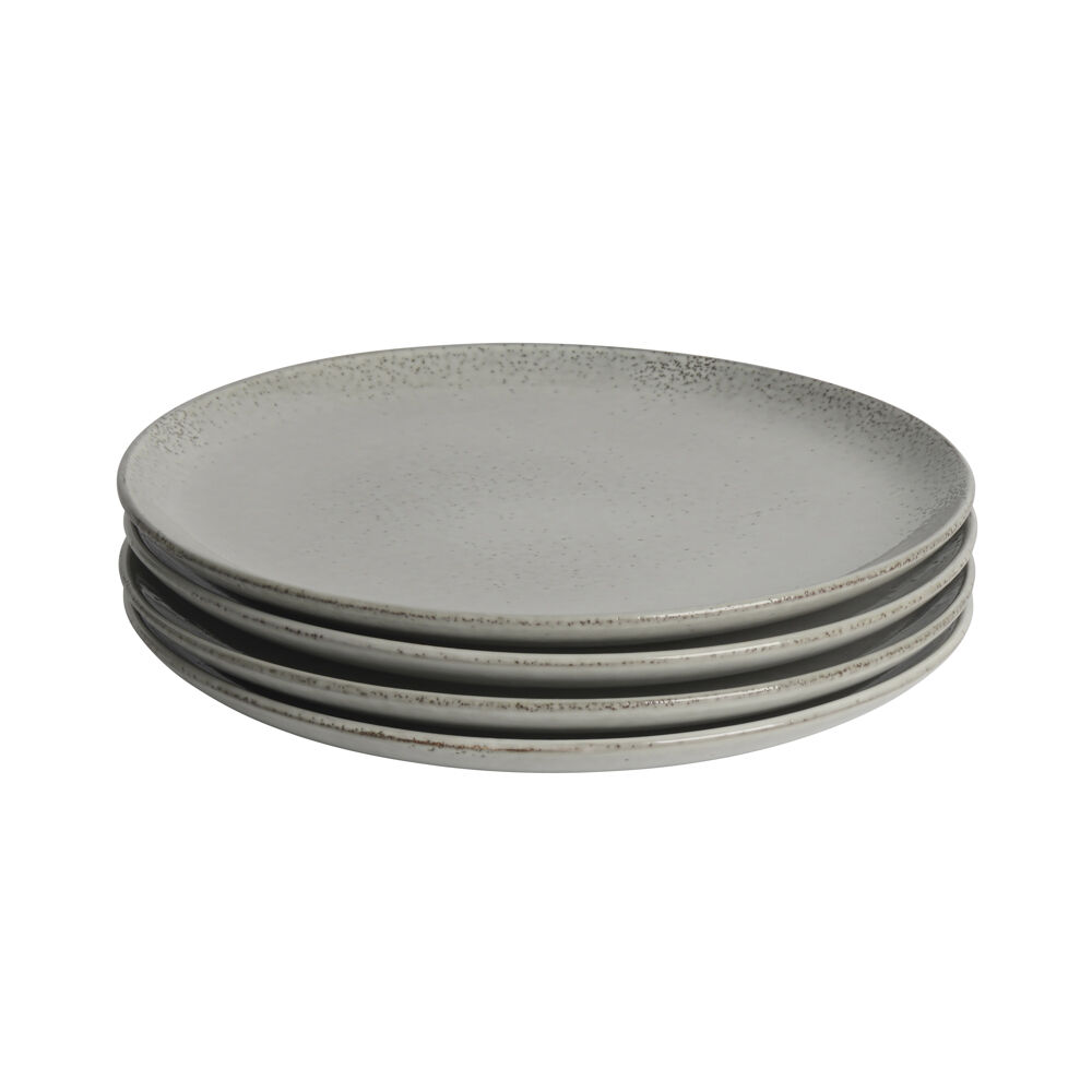 Oslo Rim Stoneware Dinner Set 12 Piece 4 Settings with Pasta Bowls