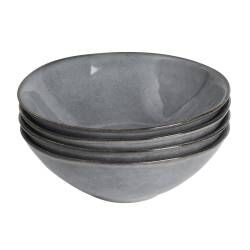 Malmo Charcoal Cereal Bowl - Set of 4 - 18.5cm