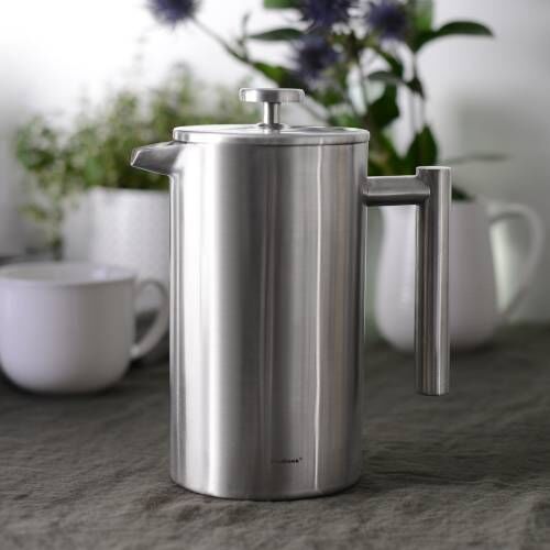 ProCook Satin Stainless Steel Double Walled Cafetiere 8 Cup / 1L