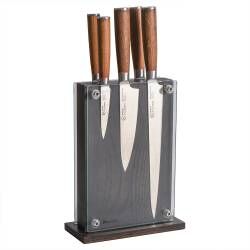 Nihon X50 Knife Set - 5 Piece and Magnetic Glass Block