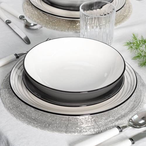 S2475: Coastal Grey Stoneware Dinner Set with Pasta Bowls [6394x8,6542x8,7344x8]