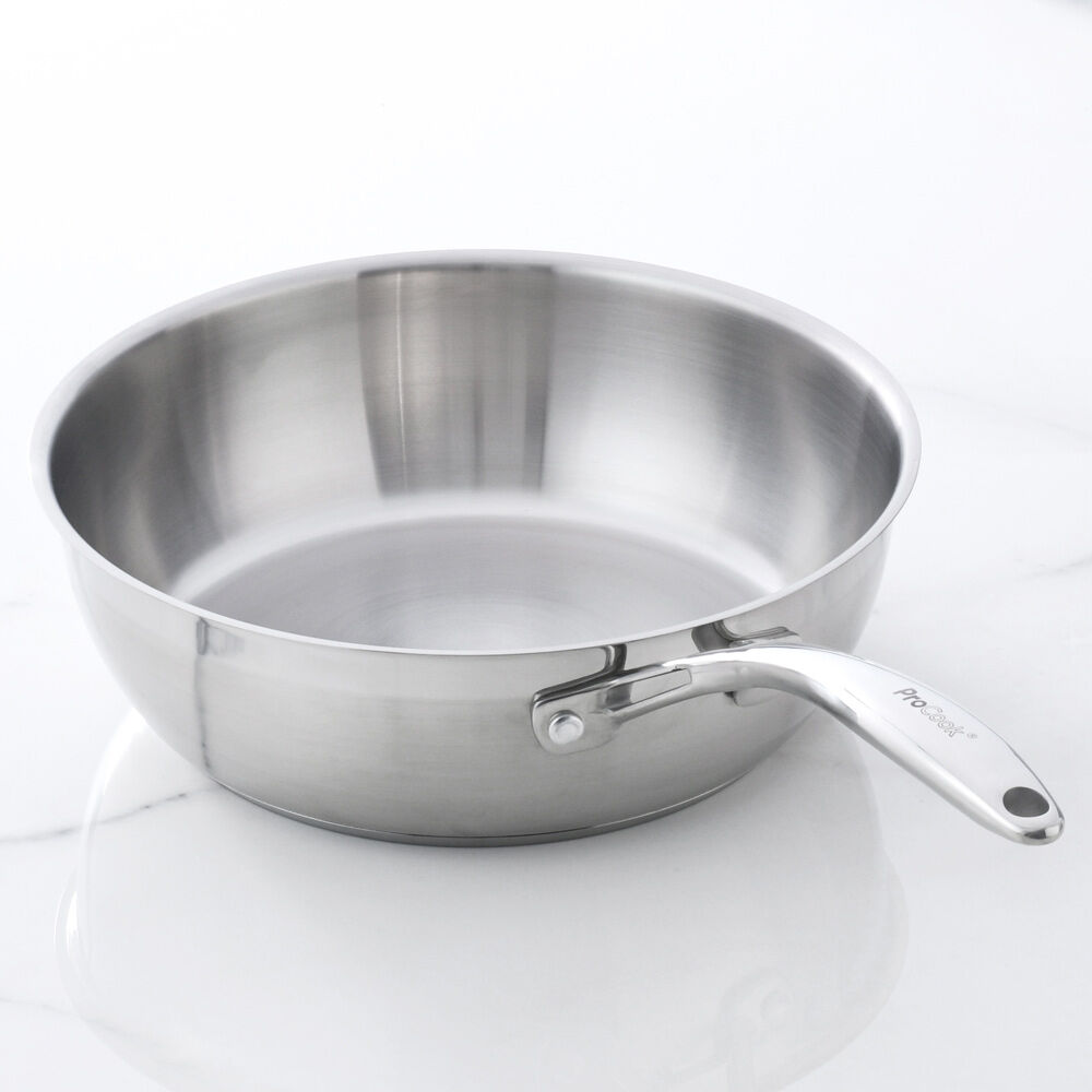 Professional Stainless Steel Frying Pan Uncoated 28cm | Professional ...