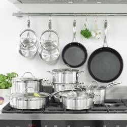 Secondary image for image of Professional Stainless Steel Cookware Set 10 Piece