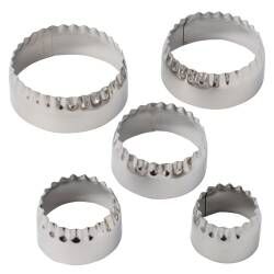 ProCook Fluted Round Cookie Cutters - Set of 5