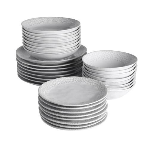 Malmo Dove Grey Teardrop Dinner Set