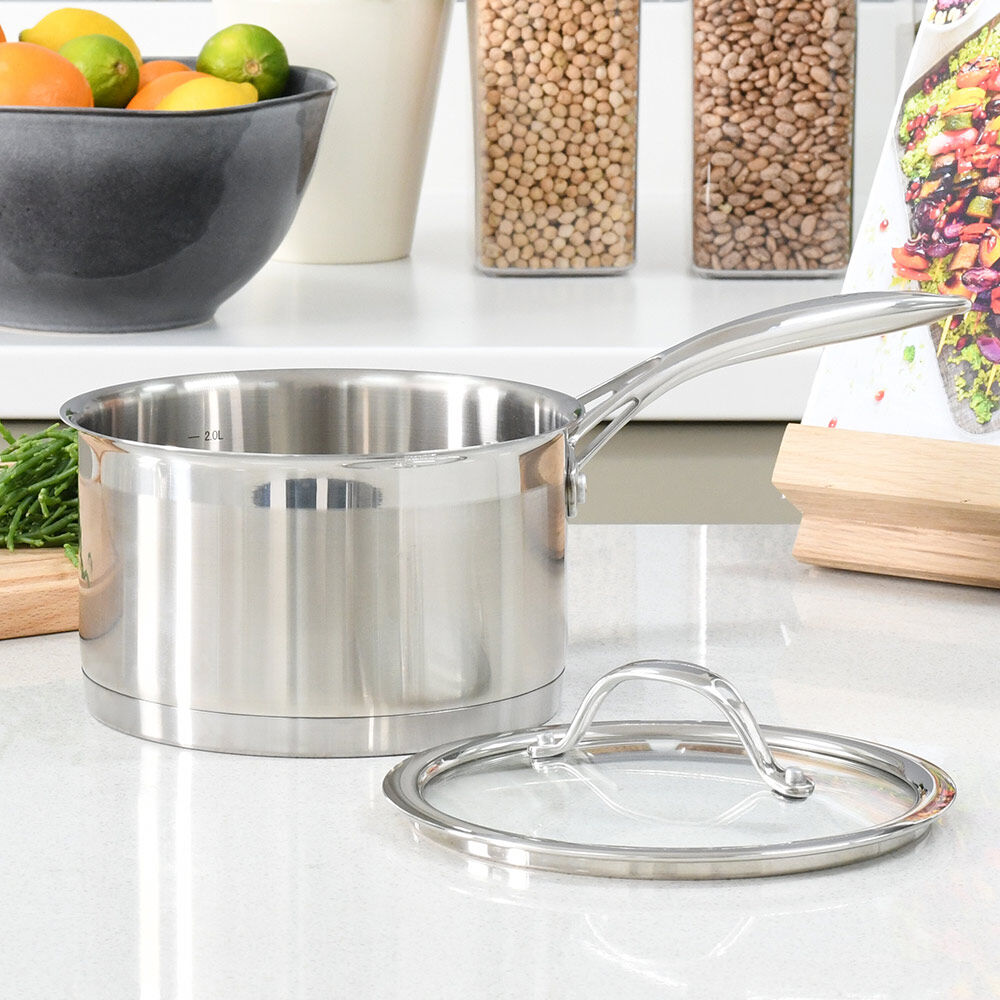 Professional Stainless Steel Sauteuse Pan & Lid