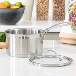 Secondary image for image of Professional Stainless Steel Saucepan & Lid 18cm / 2.6L