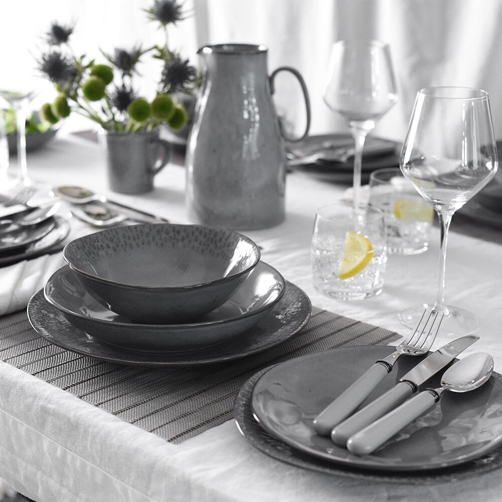 Malmo Charcoal Mixed Dinner Set 20 Piece - 4 Settings