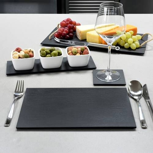 Slate Placemats And Coasters Sets Of 4 Rectangular Placemats