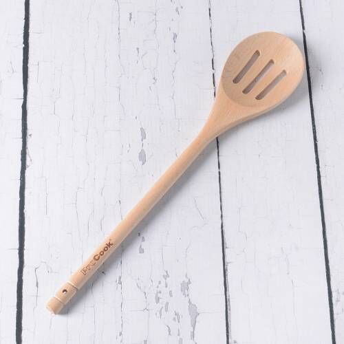 ProCook Wooden Slotted Spoon 30cm